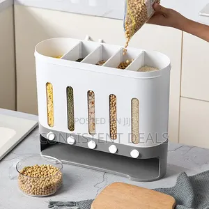5-Grid Wall-Mounted Dry Food Dispenser