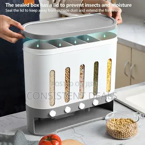 5-Grid Wall-Mounted Dry Food Dispenser