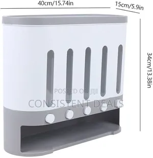 5-Grid Wall-Mounted Dry Food Dispenser
