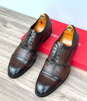Premium Burnished Cap-Toe Oxford Dress Shoes