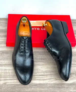 Black Wholecut Oxford Dress Shoes