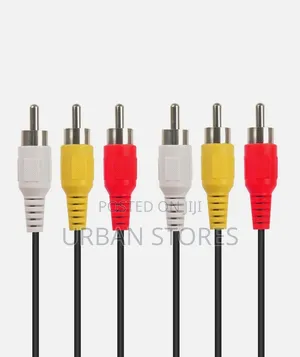 3 RCA CABLE / AV - Audio Video Banana Pins