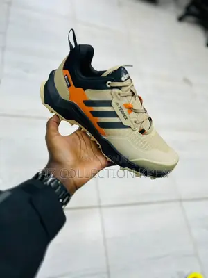 Adidas Terrex Beige Orange Hiking Shoes