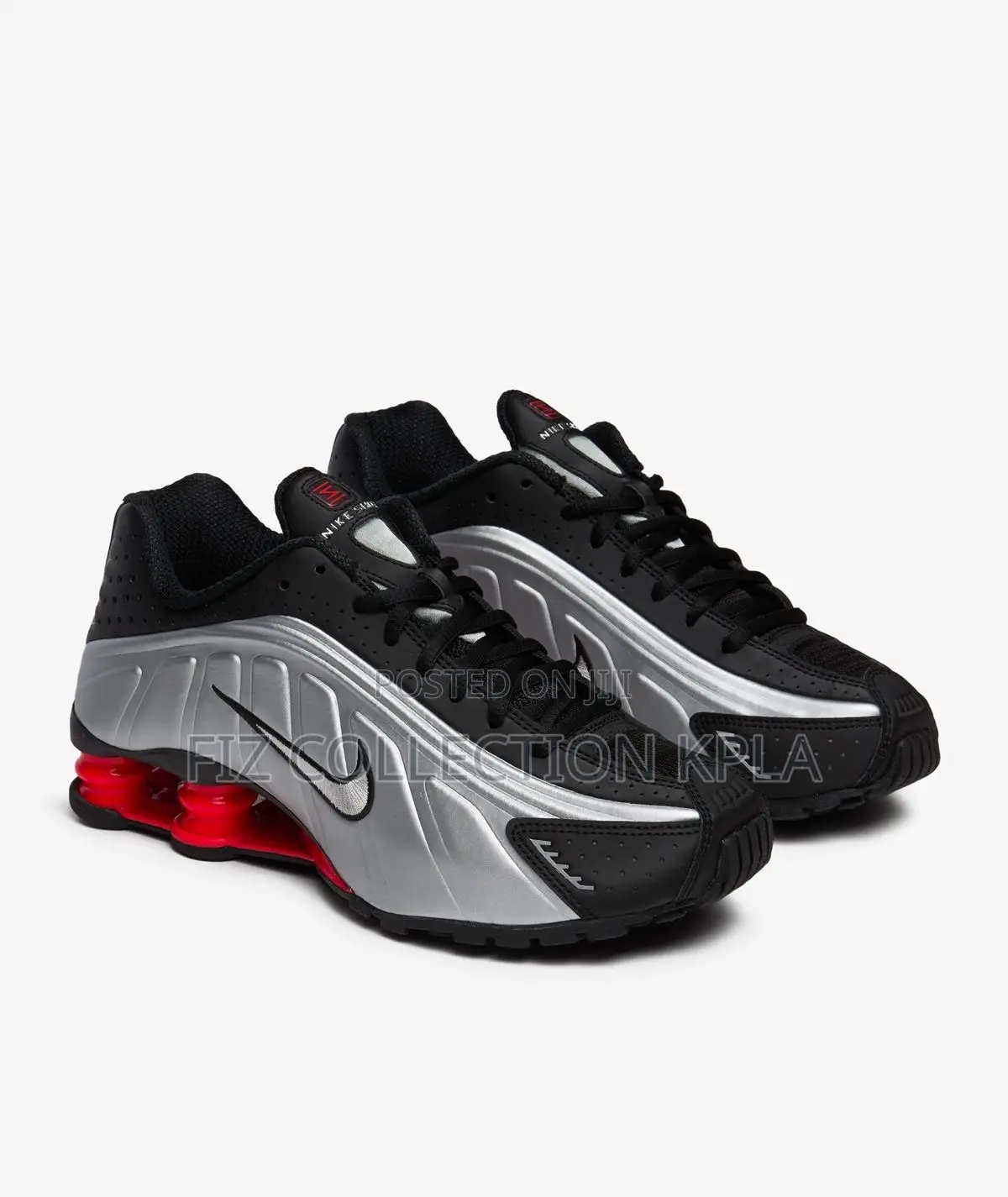 Nike Shox R4 Black Silver Red