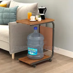 Mobile Side Table With Wheels Pocket