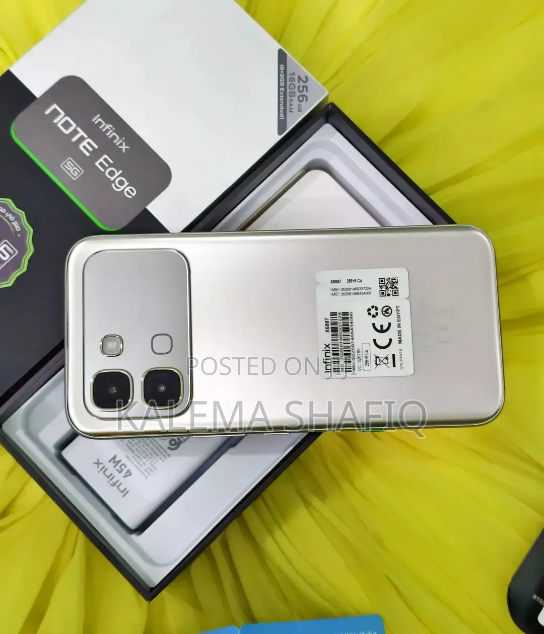 New Infinix Note Edge 256 GB Gray