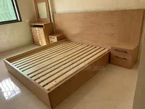 Grey Twin Size Wood Platform /Bed With /Headboard /and Footboard
/