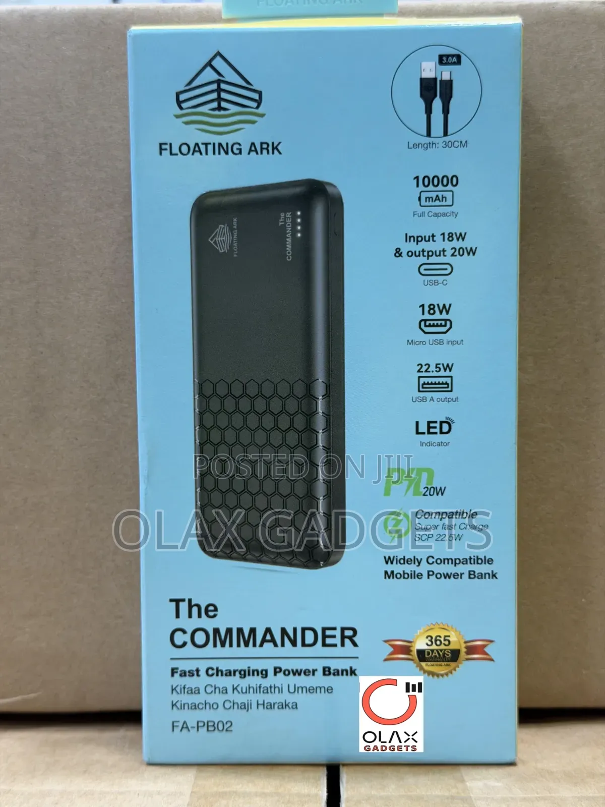 Floating Ark Commander 10000mAh Powerbank - 22.5W Fast Charge Slim TWS