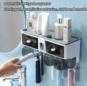 Self-Adhesive Multifunctional Toothbrush Holder