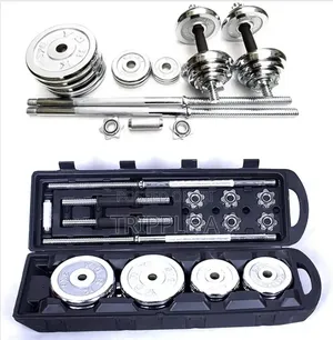 50kg Adjustable 2 in 1 Dumbells Barbell Set