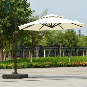 Foldable Big Size Outdoor Umbrella(Cream White)
