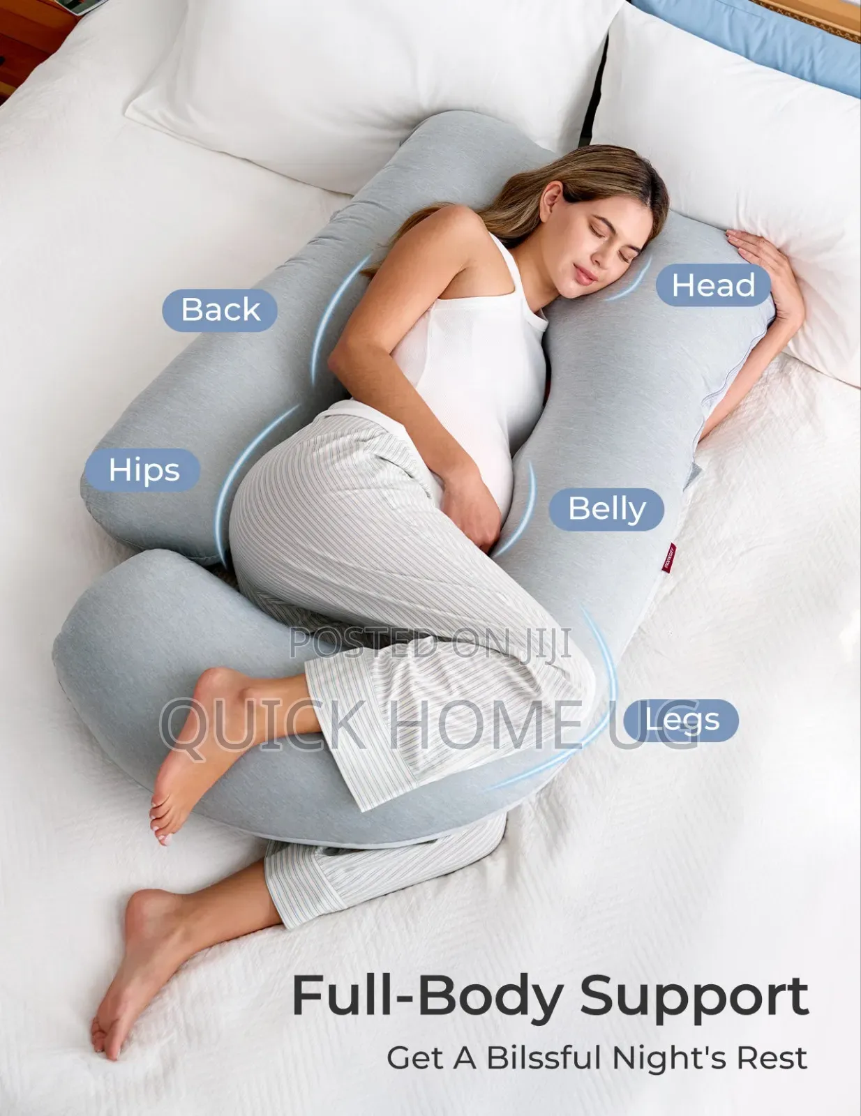 Pregnancy Pillow for Sleeping, U Sahped Full Body Pillow
