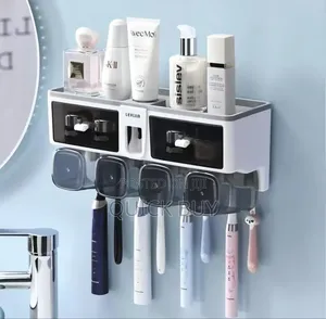 Self-Adhesive Multifunctional Toothbrush Holder