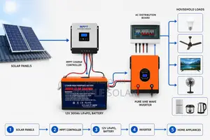 300Ah Deep Cycle Lithium Battery for Solar Systems 12V