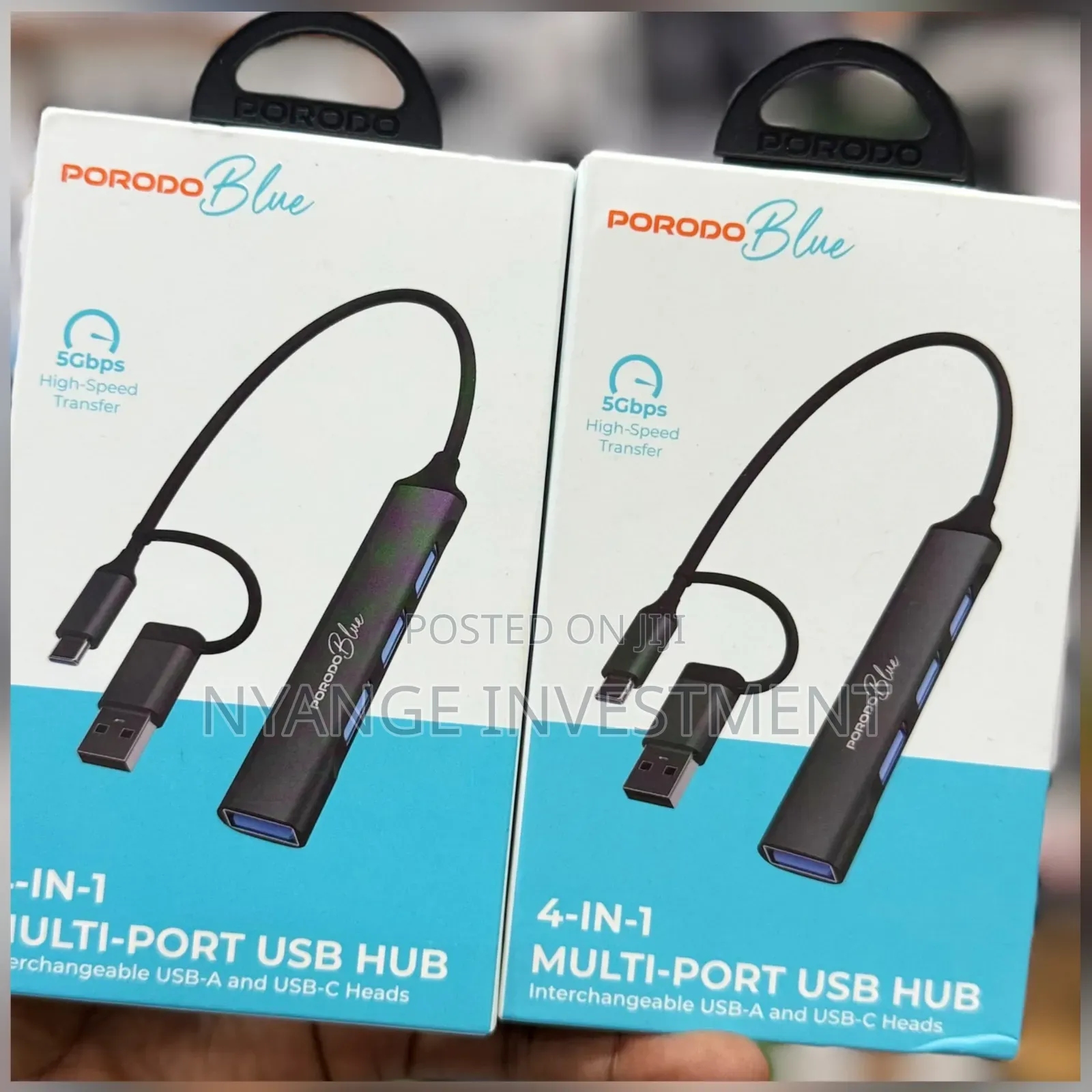 Porodo 4-in-1 Multi-Port USB Hub.