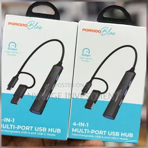 Porodo 4-in-1 Multi-Port USB Hub.