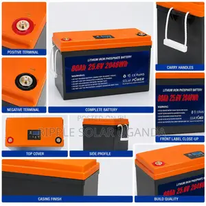 80Ah LiFePO4 Lithium Battery 2048Wh Solar Backup Battery 24V
