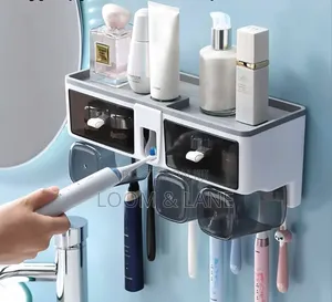 Self-Adhesive Multifunctional Toothbrush Holder