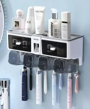 Self-Adhesive Multifunctional Toothbrush Holder
