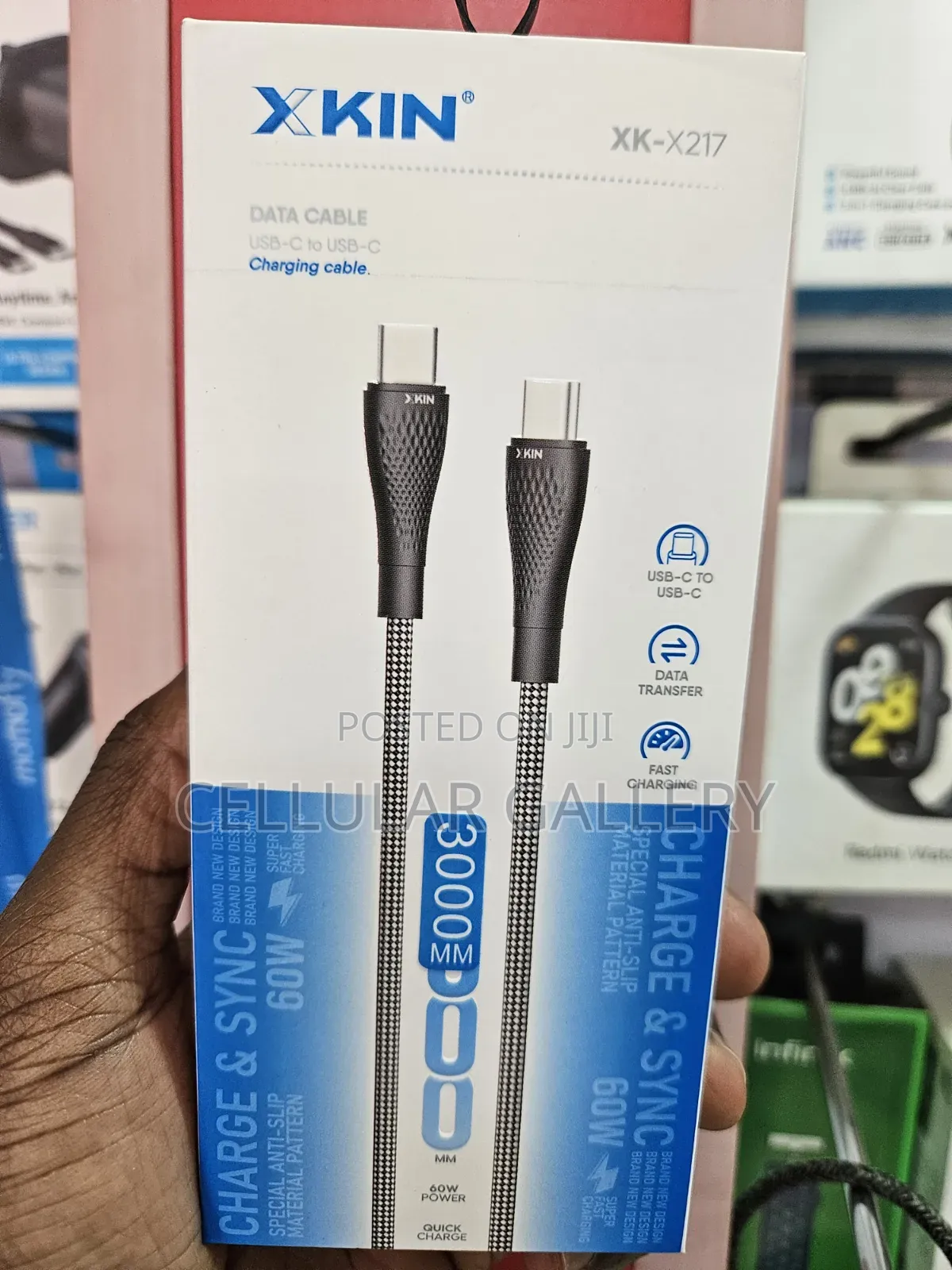 Xkin Xk-X217 USB-C to USB-C 60W Cable 3 Meters