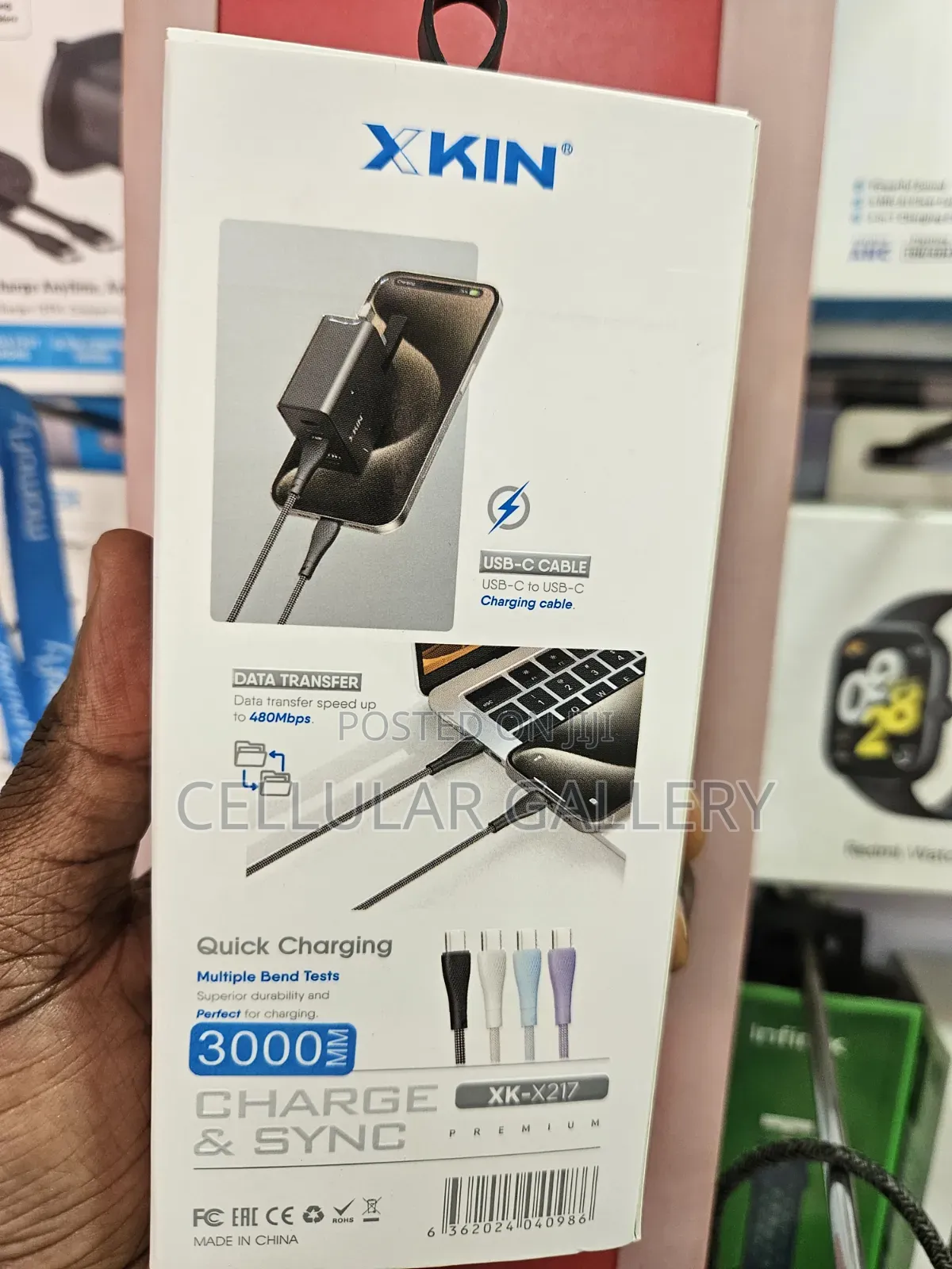 Xkin Xk-X217 USB-C to USB-C 60W Cable 3 Meters