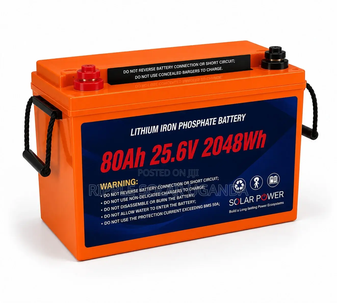 80Ah LiFePO4 Lithium Battery 2048Wh Solar Backup Battery 24V