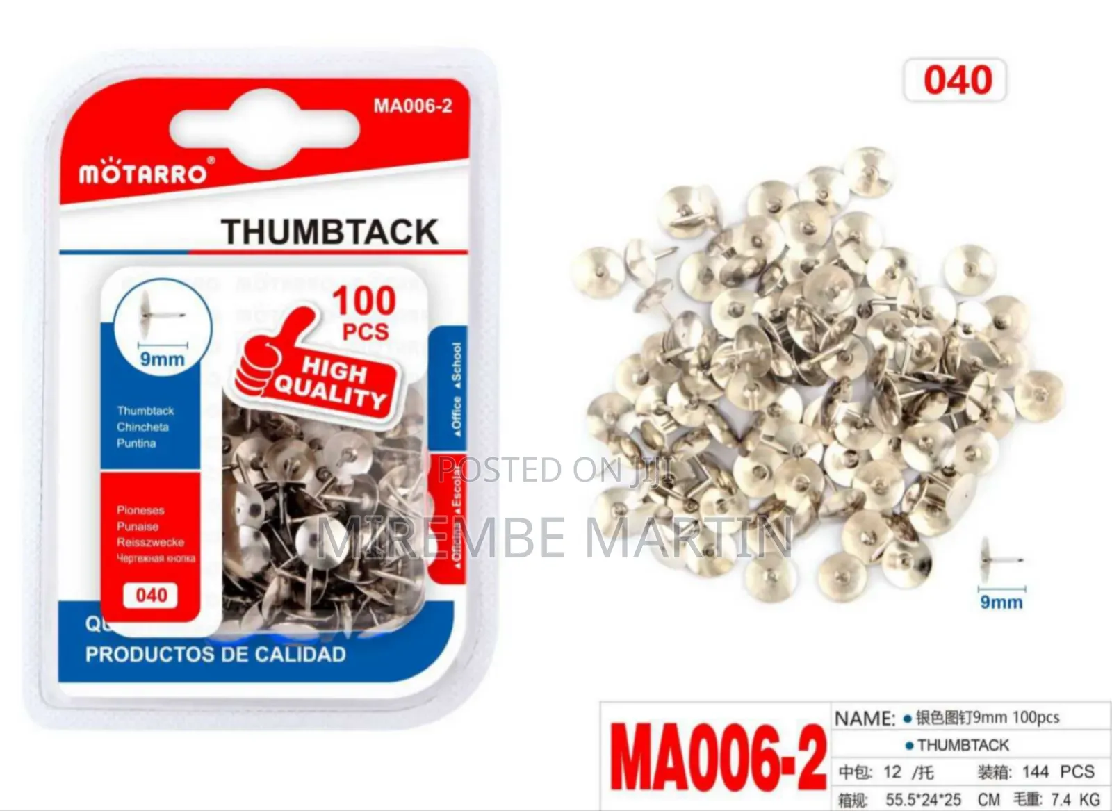 Thumb Tack, Flat Push Pins, Silver Thumb Tacks, 100Pcs, Push Pins