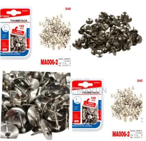 Thumb Tack, Flat Push Pins, Silver Thumb Tacks, 100Pcs, Push Pins