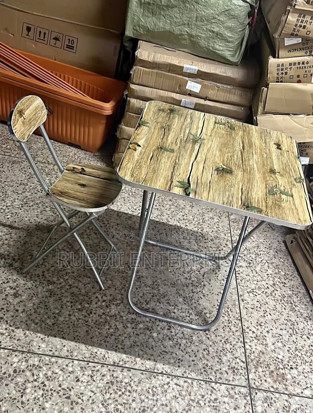 Foldable Reading Table and Chair Set