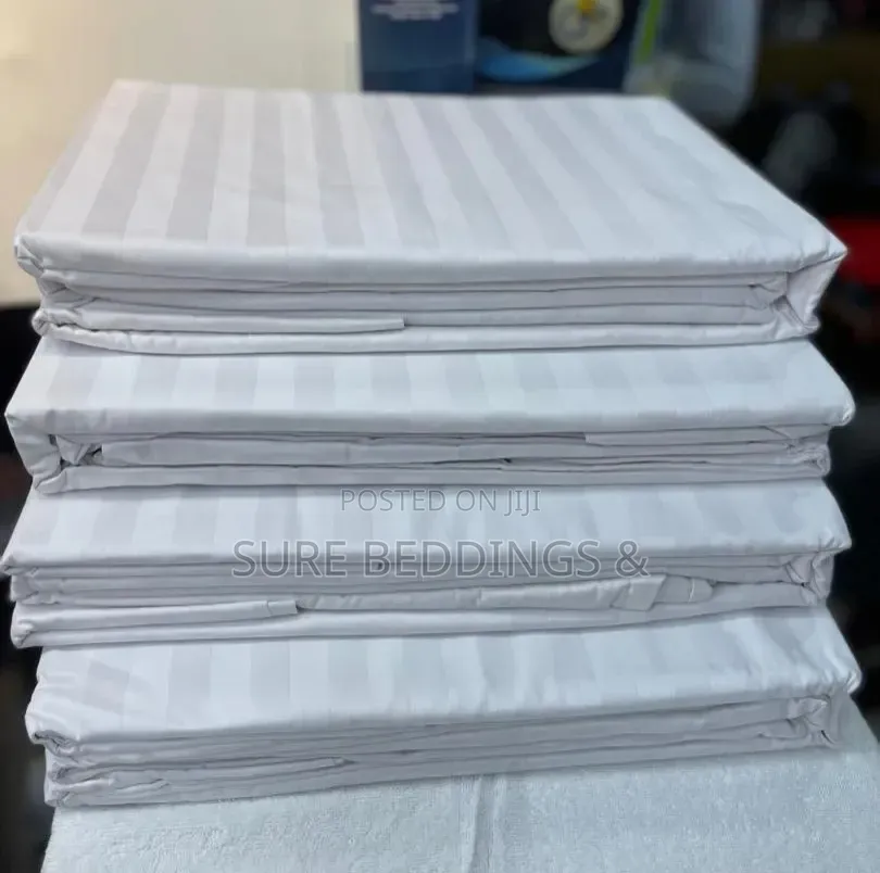Quality Stripped White Bedsheets