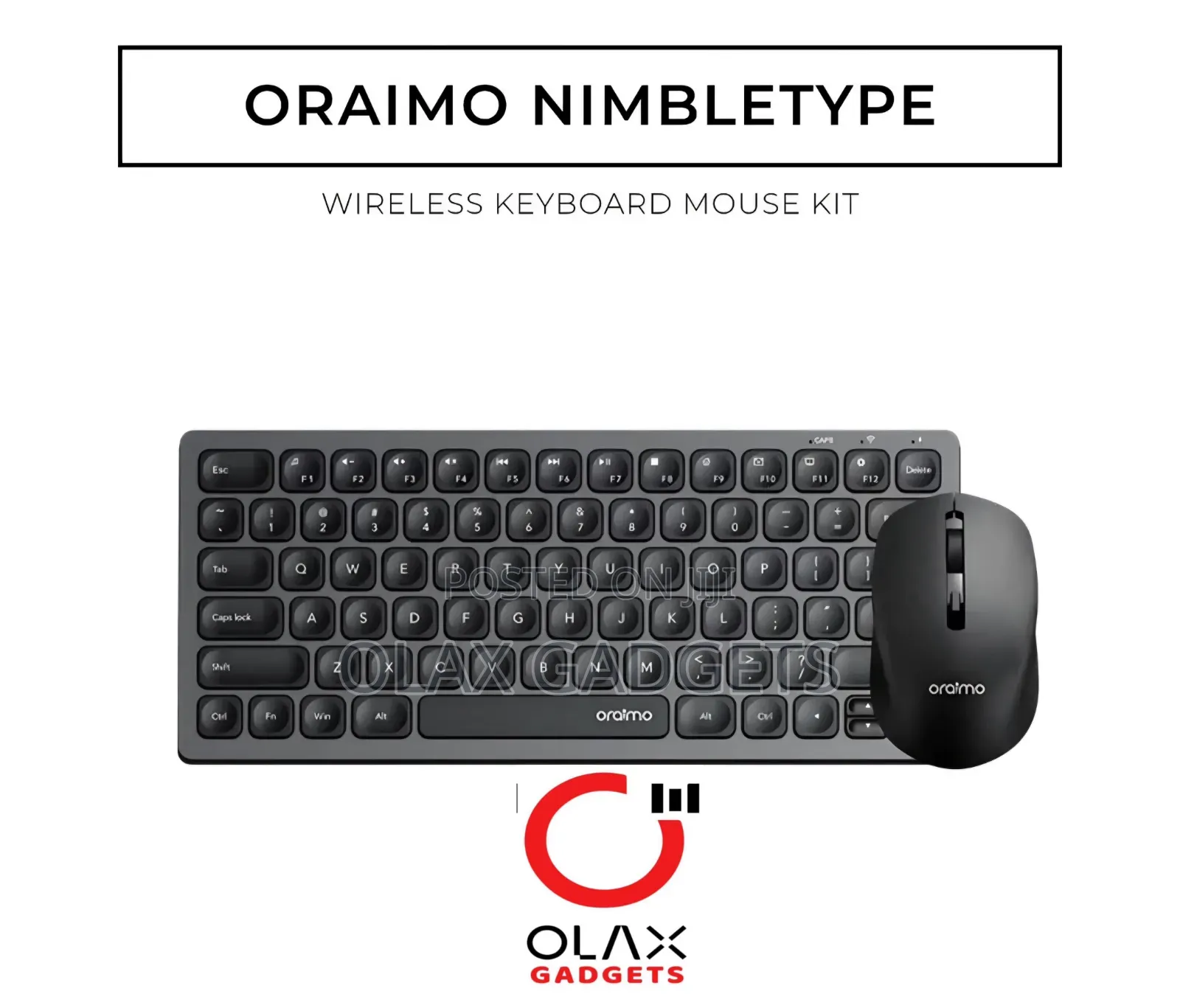 Oraimo NimbleType Wireless Keyboard Mouse Kit - Silent Dual Mode Combo