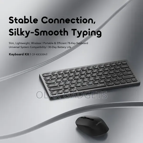 Oraimo NimbleType Wireless Keyboard Mouse Kit - Silent Dual Mode Combo