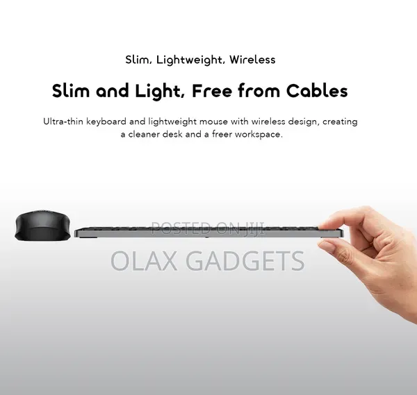 Oraimo NimbleType Wireless Keyboard Mouse Kit - Silent Dual Mode Combo