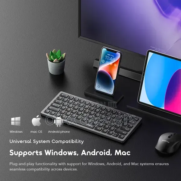 Oraimo NimbleType Wireless Keyboard Mouse Kit - Silent Dual Mode Combo