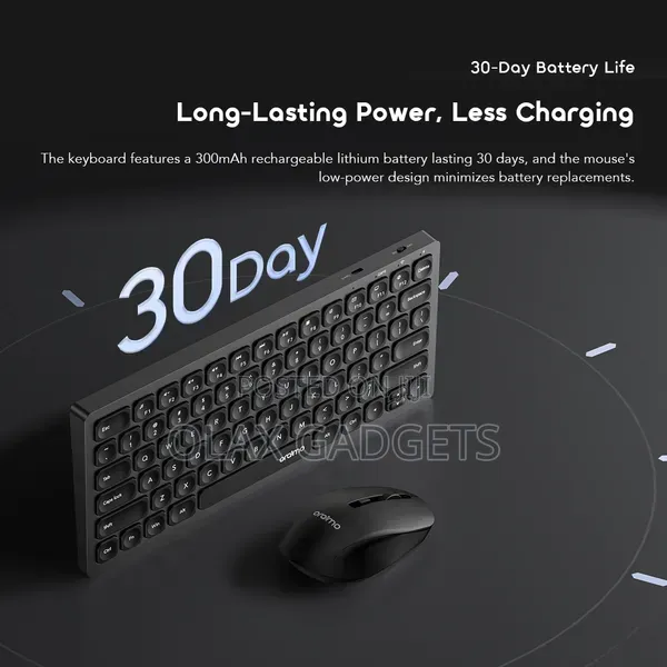 Oraimo NimbleType Wireless Keyboard Mouse Kit - Silent Dual Mode Combo