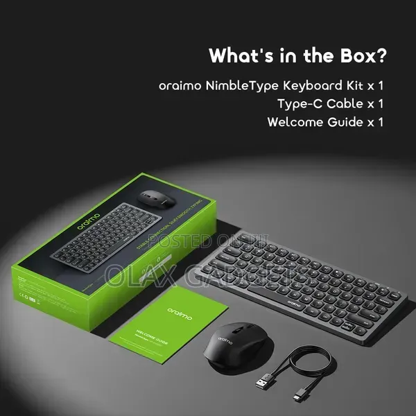Oraimo NimbleType Wireless Keyboard Mouse Kit - Silent Dual Mode Combo