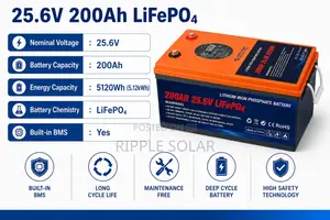 24v 200Ah Lithium Battery 5kWh Solar Backup Battery