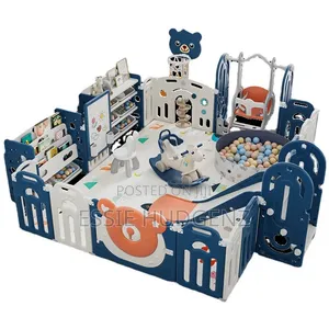 ACtivity Center Featuring a Swing, Slide, Ball Pit, Basketball Hoop.