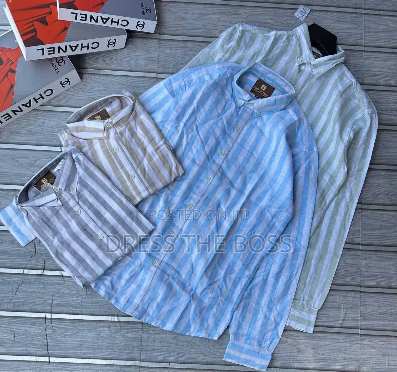 Premium Linen Shirts i.e Small and Big Stripes. Available in All Sizes
