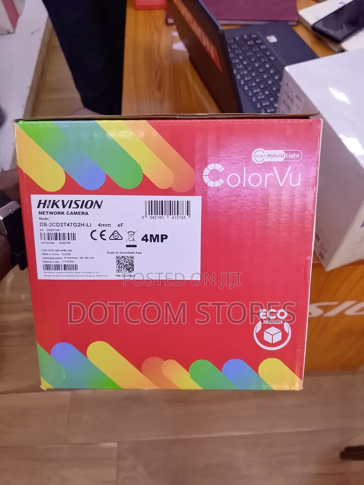 Out Door IP CAMERA (4MM)(EF) ColorVu - 4 MPX Hikvision