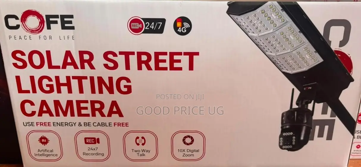 COFE 4G 2-in-1 Solar Street Light Camera,