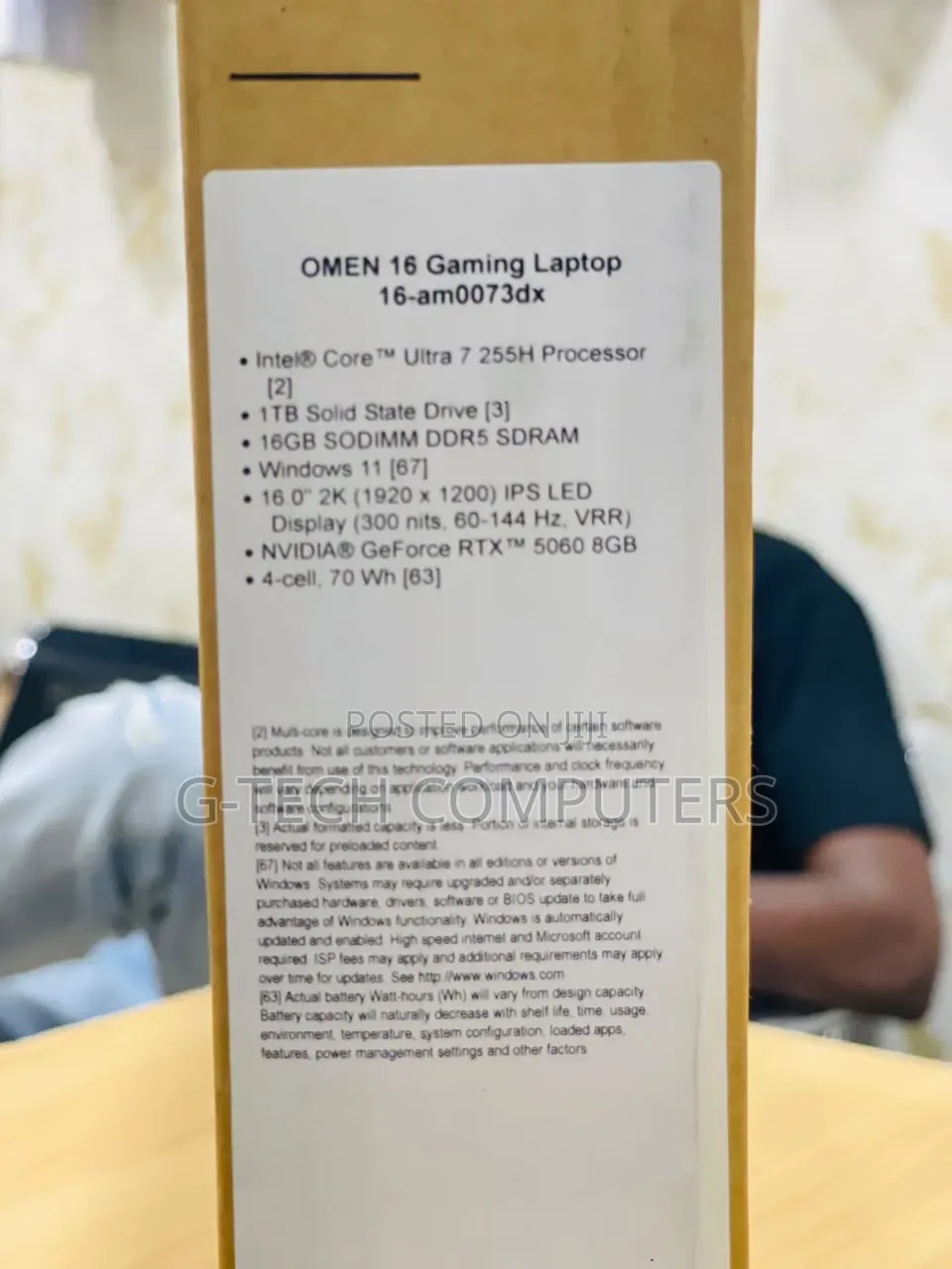 New Laptop HP Omen 16 16GB Intel Core Ultra 7 SSD 1T