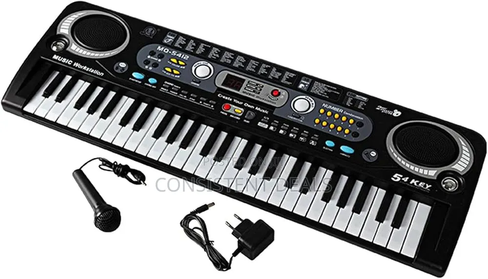 Black Electronic Kids Keyboard Piano