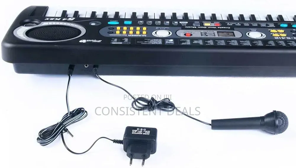 Black Electronic Kids Keyboard Piano