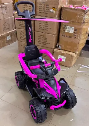 Horn Manual Push Toy Car Pink