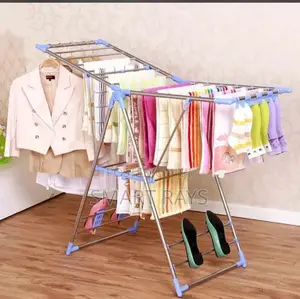 Foldable Cloth Drying Rack Home Clothes Stand Plastic Cloth Rack