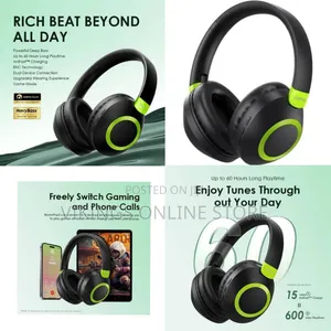 Oraimo BoomPop 2S ENC Bluetooth Over-Ear Wireless Headphones - Black