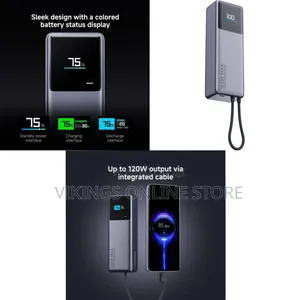 Porodo 165W Power Bank 10000mAh - Integrated USB-C Integrated Cable