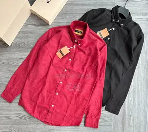 Luxury Brand Long-Sleeve Linen Shirts-Blend Button-Downs