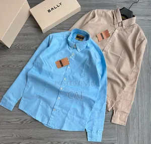 Luxury Brand Long-Sleeve Linen Shirts-Blend Button-Downs